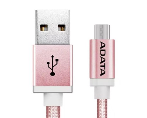 Дата кабель USB 2.0 AM to Micro 5P 1.0m Rose Golden ADATA (AMUCAL-100CMK-CRG)