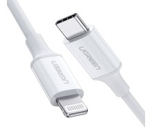Дата кабель USB-C to Lightning 2.0m US1713A Nickel Plating ABS Shell White Ugreen (60749)