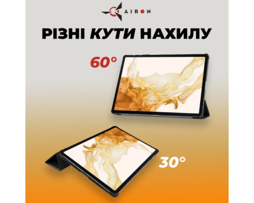 Чохол до планшета AirOn Premium Samsung Galaxy Tab S9 Plus/S9 FE Plus 12.4'' 2023 + Film black (4822352781109)