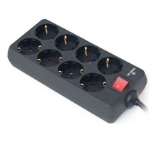 Мережевий фільтр живлення REAL-EL RS-8 Protect 5m, black (EL122300024)