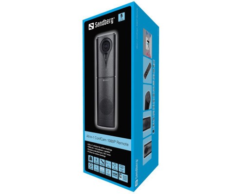 Веб-камера Sandberg All-in-1 ConfCam 1080P Remote Black (134-23)