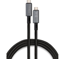 Дата кабель USB-C to USB-C 0.8m USB4 240W 40GBps 8K60Hz Nylon Vinga (VCPDCU4)