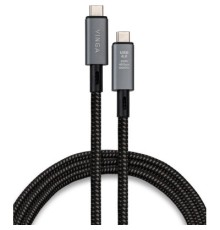 Дата кабель USB-C to USB-C 0.8m USB4 240W 40GBps 8K60Hz Nylon Vinga (VCPDCU4)