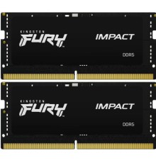 Модуль пам'яті для ноутбука SoDIMM DDR5 32GB (2x16GB) 5600 MHz Impact Black Kingston Fury (ex.HyperX) (KF556S40IBK2-32)