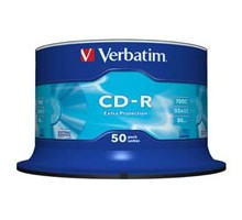Диск CD Verbatim CD-R 700Mb 52x Cake box 50 Extra (43351)