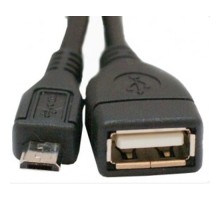 Дата кабель OTG USB 2.0 AF to Micro 5P 0.8m Atcom (16028)