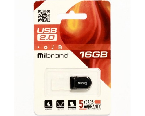 USB флеш накопичувач Mibrand 16GB Scorpio Black USB 2.0 (MI2.0/SC16M3B)