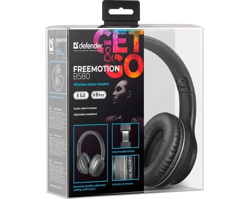 Навушники Defender FreeMotion B580 Bluetooth Black (63580)
