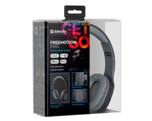Навушники Defender FreeMotion B565 Bluetooth Gray (63565)