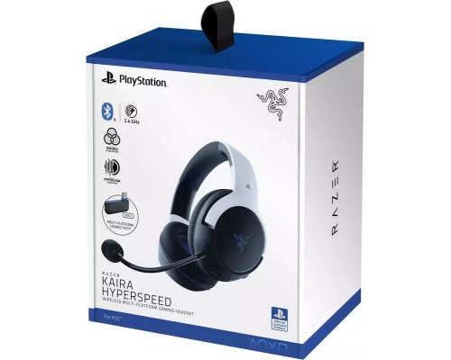 Навушники Razer Kaira Hyperspeed for PS5 Bluetooth White/Black (RZ04-03980200-R3G1)