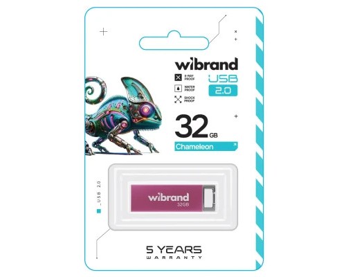 USB флеш накопичувач Wibrand 32GB Chameleon Pink USB 2.0 (WI2.0/CH32U6P)