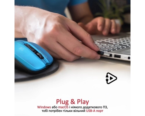 Мишка Promate Contour Wireless Blue (contour.blue)