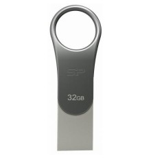 USB флеш накопичувач Silicon Power 32GB Mobile C80 Silver USB 3.2 (SP032GBUC3C80V1S)