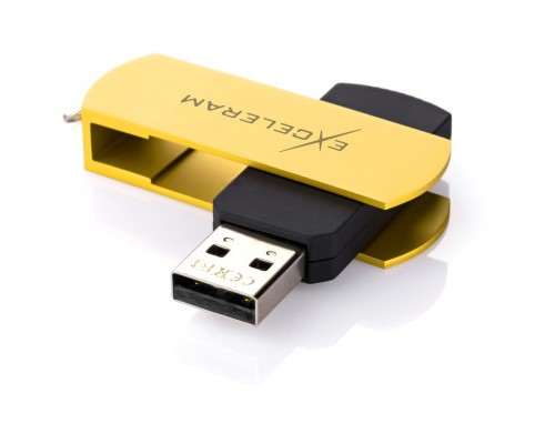 USB флеш накопичувач eXceleram 32GB P2 Series Yellow2/Black USB 2.0 (EXP2U2Y2B32)