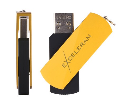 USB флеш накопичувач eXceleram 32GB P2 Series Yellow2/Black USB 2.0 (EXP2U2Y2B32)