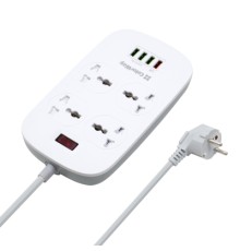 Мережевий фільтр живлення ColorWay 4 розетки/4USB White 1.8м (1QC3.0 + 3 AUTO ID) (CW-CHU44QW)