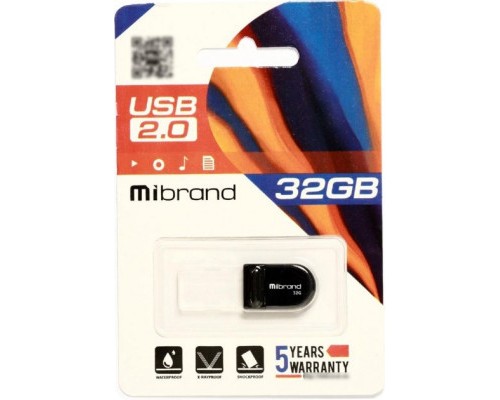 USB флеш накопичувач Mibrand 32GB Scorpio Black USB 2.0 (MI2.0/SC32M3B)