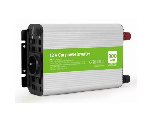 Автомобільний інвертор EnerGenie 12V/220V 800 Вт (EG-PWC800-01)