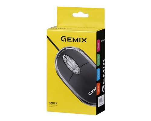 Мишка Gemix GM105 USB black (GM105Bk)