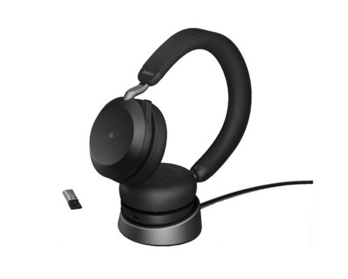 Навушники Jabra Evolve2 75 MS Stereo USB-A + База Black (27599-999-989)