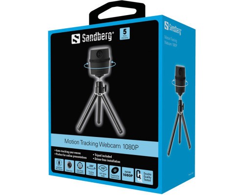 Веб-камера Sandberg Motion Tracking Webcam 1080P + Tripod Black (134-27)
