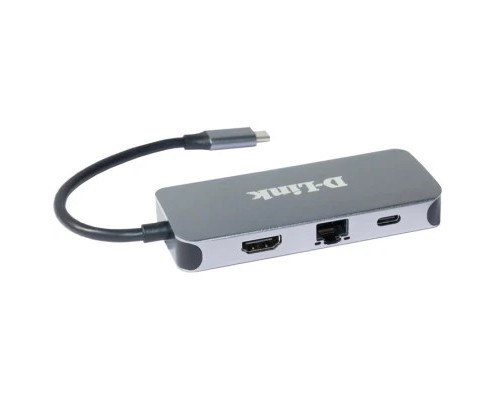 Концентратор D-Link 3xUSB3.0, 1xUSB-C/PD, 1xHDMI 1.4b, 1xGE, USB-C (DUB-2335)