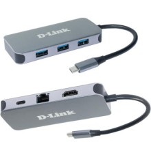 Концентратор D-Link 3xUSB3.0, 1xUSB-C/PD, 1xHDMI 1.4b, 1xGE, USB-C (DUB-2335)