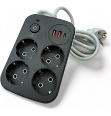 Мережевий фільтр живлення XoKo XK-SP-4-2-1-BK