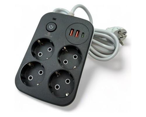 Мережевий фільтр живлення XoKo XK-SP-4-2-1-BK