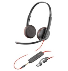 Навушники Poly Blackwire 3225 USB-A/C/+ 3.5mm (8X229AA)