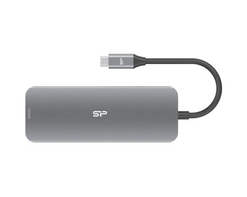 Концентратор Silicon Power USB-C 8-in-1 SR30 Silver Aluminum (SPU3C08DOCSR300G)