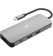 Концентратор Silicon Power USB-C 8-in-1 SR30 Silver Aluminum (SPU3C08DOCSR300G)