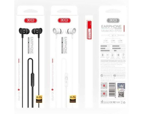 Навушники XO EP20 White (EP20-WH)
