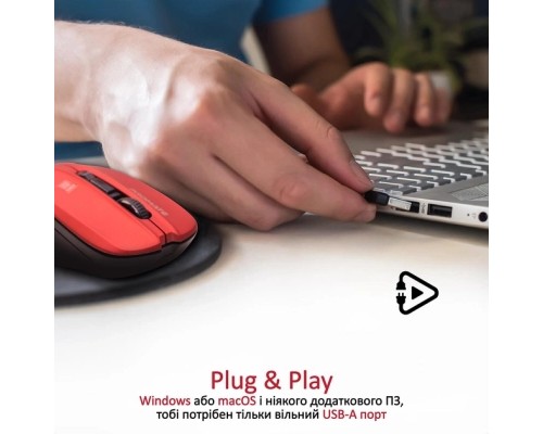 Мишка Promate Contour Wireless Red (contour.red)