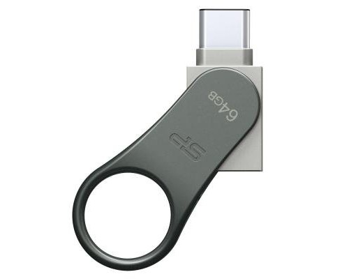 USB флеш накопичувач Silicon Power 64GB Mobile C80 Silver USB 3.2 (SP064GBUC3C80V1S)