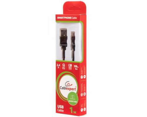 Дата кабель USB 2.0 Micro 5P to AM Cablexpert (CCPB-M-USB-10BK)