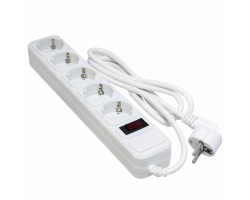 Мережевий фільтр живлення Patron 5m (SP-1055W), 5 розеток White (EXT-PN-SP-1055W)