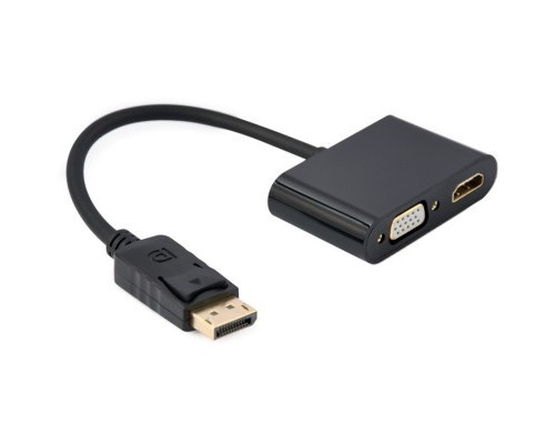 Перехідник Cablexpert DisplayPort to HDMI/VGA (A-DPM-HDMIFVGAF-01)