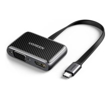 Перехідник USB2.0 to HDMI+VGA (HDMI 1.4b 3D/4K*2K30Hz+VGA 1080P60Hz CM303) black Ugreen (70549)