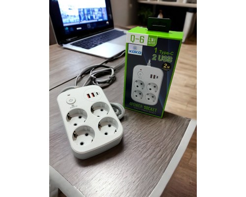 Мережевий фільтр живлення XoKo XK-SP-4-2-1-WH