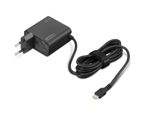 Блок живлення до ноутбуку Lenovo 65W, USB Type-С, wall mount (4X21L54610)