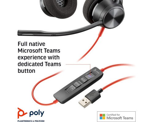 Навушники Poly Blackwire 3320-M USB-A/C (8X220AA)