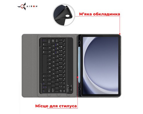 Чохол до планшета AirOn Premium Samsung Galaxy Tab A9 Plus 11'' 2023 + Bluetooth Keyboard (4822352781115)