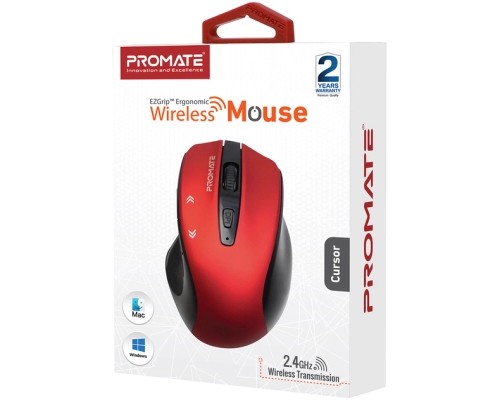 Мишка Promate Cursor Wireless Red (cursor.red)