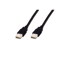 Дата кабель USB 2.0 AM/AM 1.0m Digitus (AK-300100-010-S)