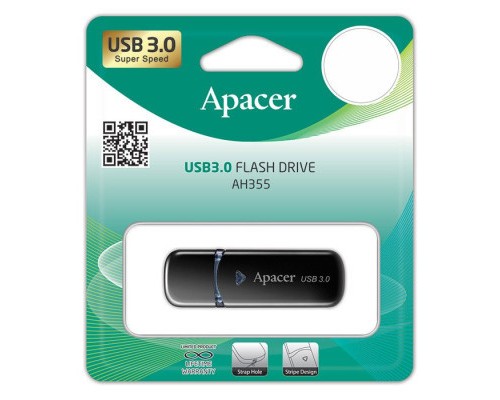 USB флеш накопичувач Apacer 32GB AH355 Black USB 3.0 (AP32GAH355B-1)