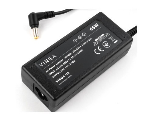 Блок живлення до ноутбуку Vinga ACER 65W 19V 3.42A 5.5*1.7 (VPA-1934-AC5517-101)