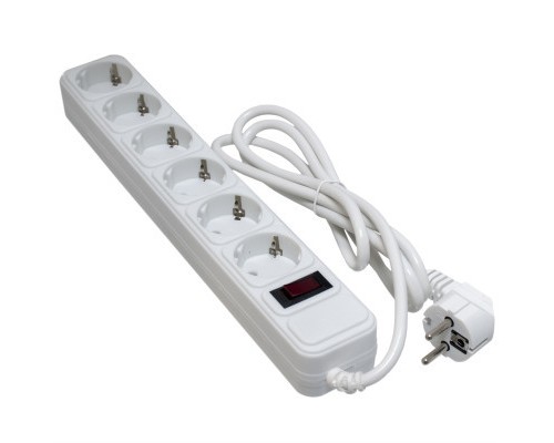 Мережевий фільтр живлення Patron 1.8m (SP-1062W), 6 розеток White (EXT-PN-SP-1062W)