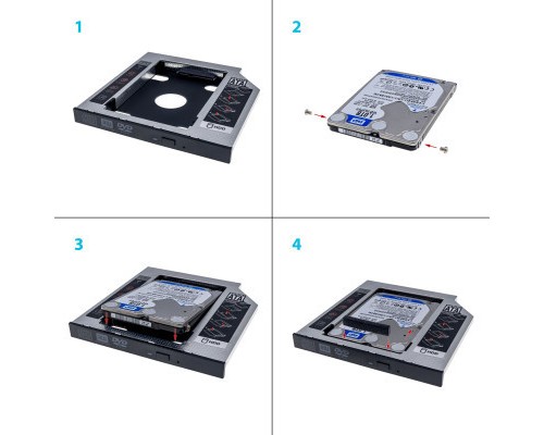 Фрейм-перехідник Grand-X HDD 2,5'' SATA2/SATA3 (HDC-25С)