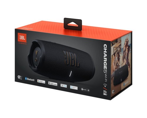 Акустична система JBL Charge 5 Wi-Fi Black (JBLCHARGE5WIFIBLK)